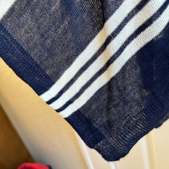 Lauren Ralph Lauren Navy and White Poncho - Picture 6 of 6